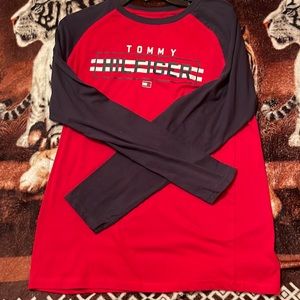 Red and blue long sleeve shirt for BOYS